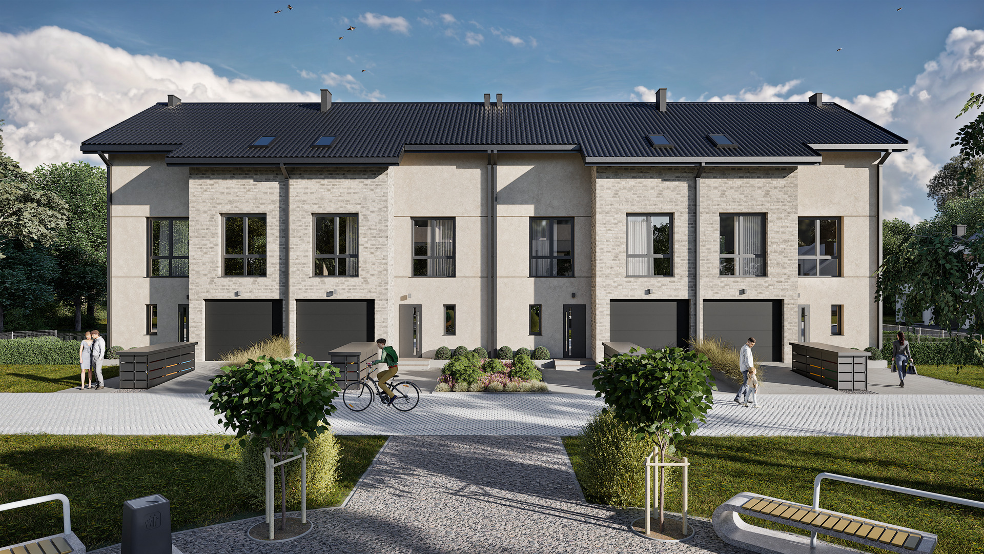 Wizualizacja zewnętrzna inwestycji – widok 1