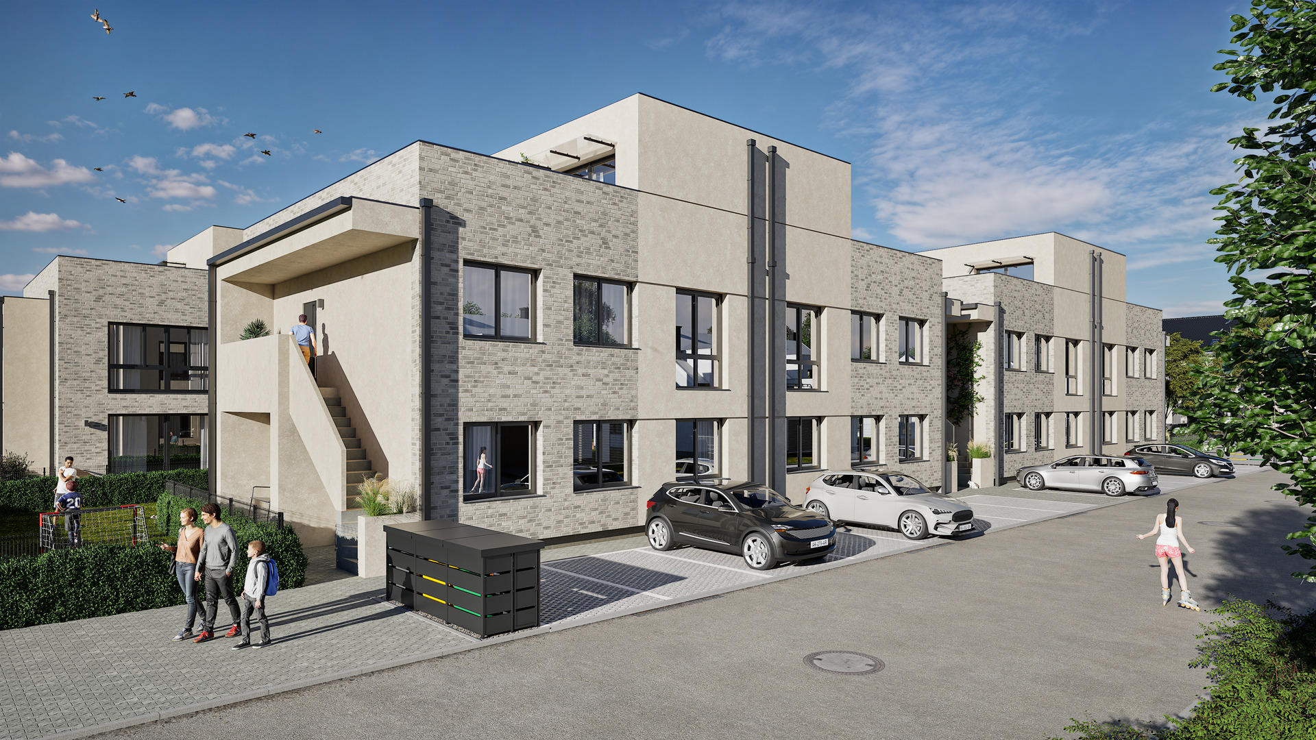 Wizualizacja zewnętrzna inwestycji – widok 2