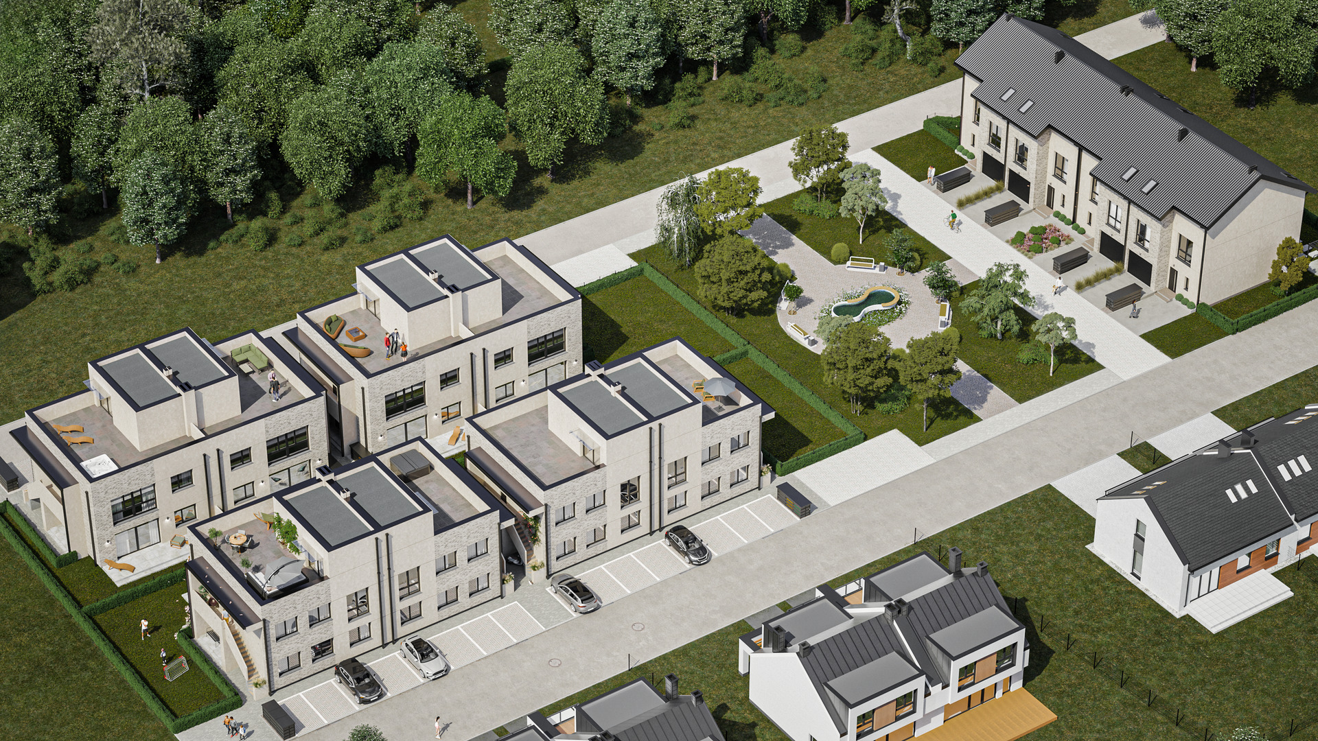 Plan osiedla — widok z góry